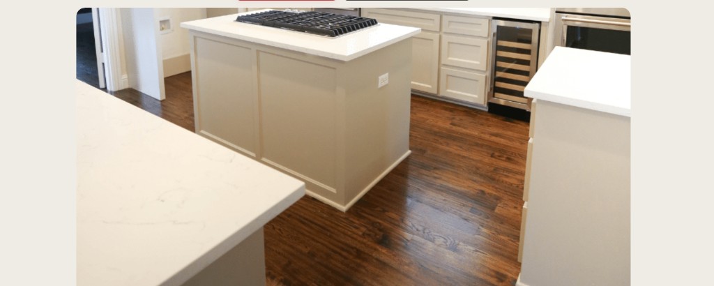 Premium engineered hardwood flooring in a modern kitchen